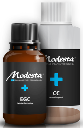 A bottle of modesta egc and a bottle of modesta cc