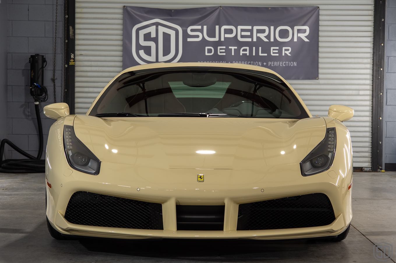 Avorio 190 Ferrari 488 GTB Car Detailing front end view Orlando, FL