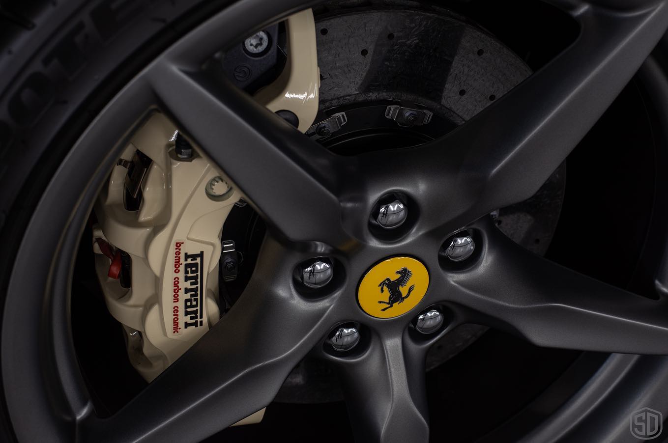 Avorio 190 Ferrari 488 GTB Car Detailing wheel close upOrlando, FL