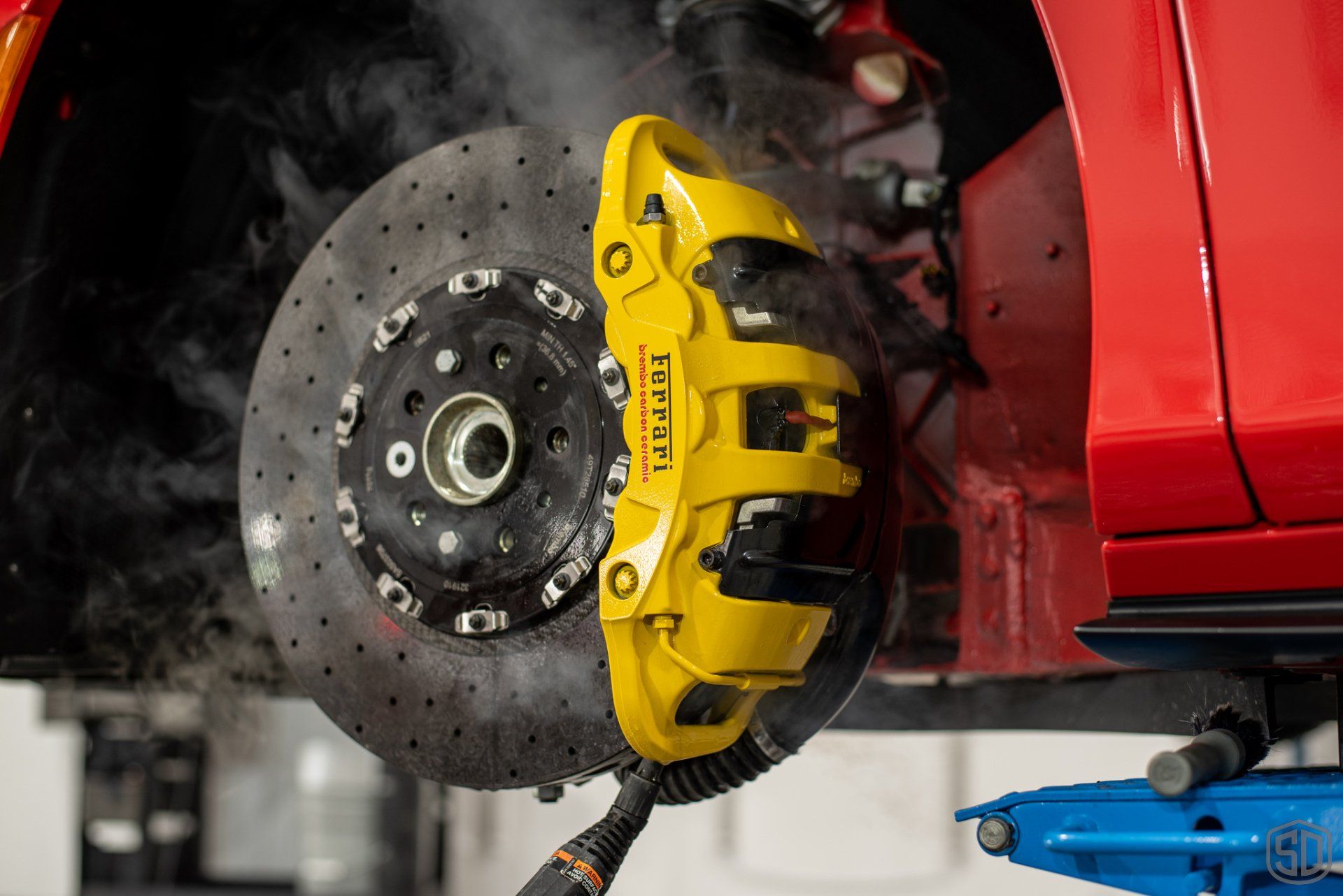 Ferrari F8 Tributo brakes and carbon fiber wheels now protected with Modesta BC-06 Orlando FL
