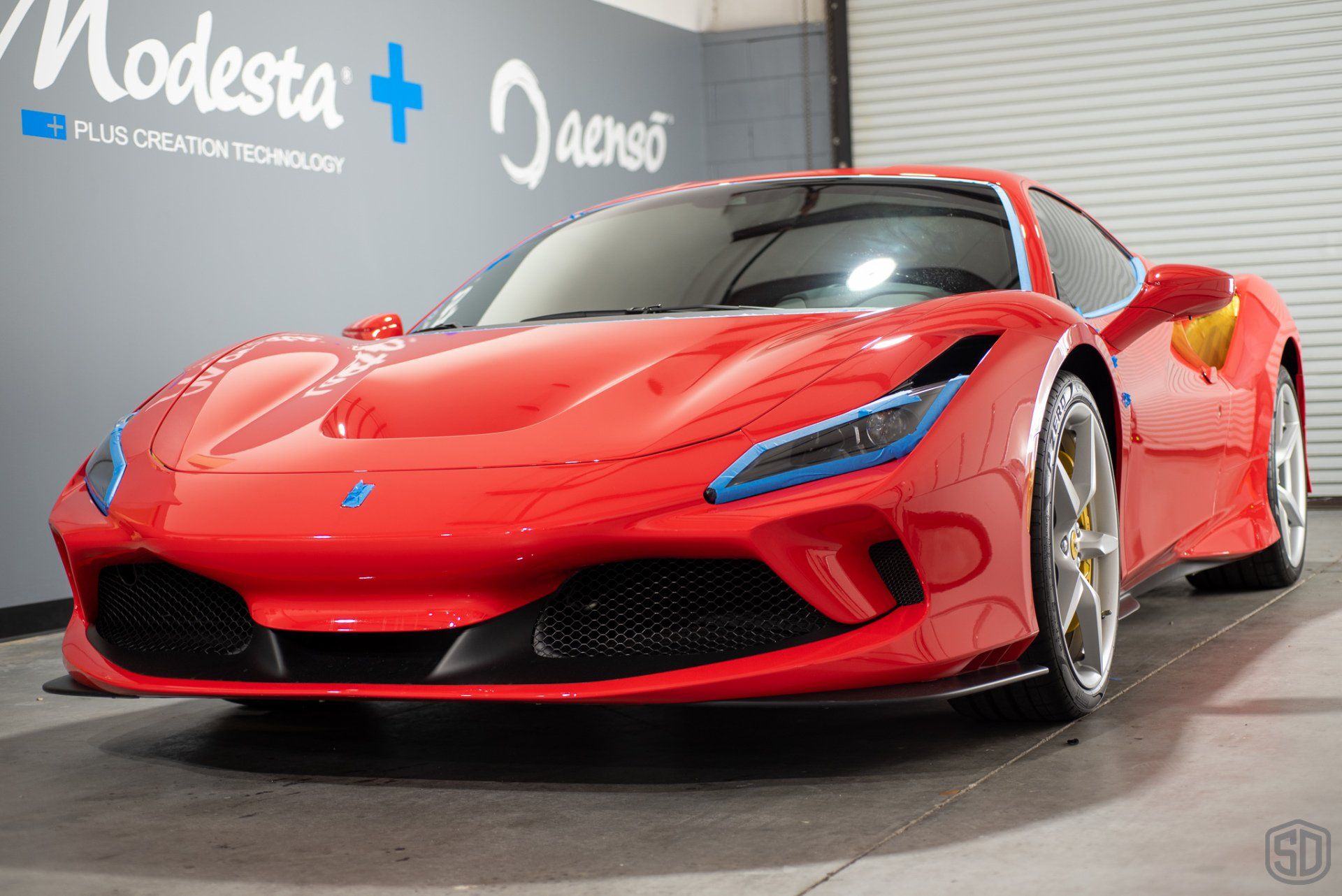 Ferrari Rosso Scuderia F8 full paint correction & full paint protection film wrap Florida