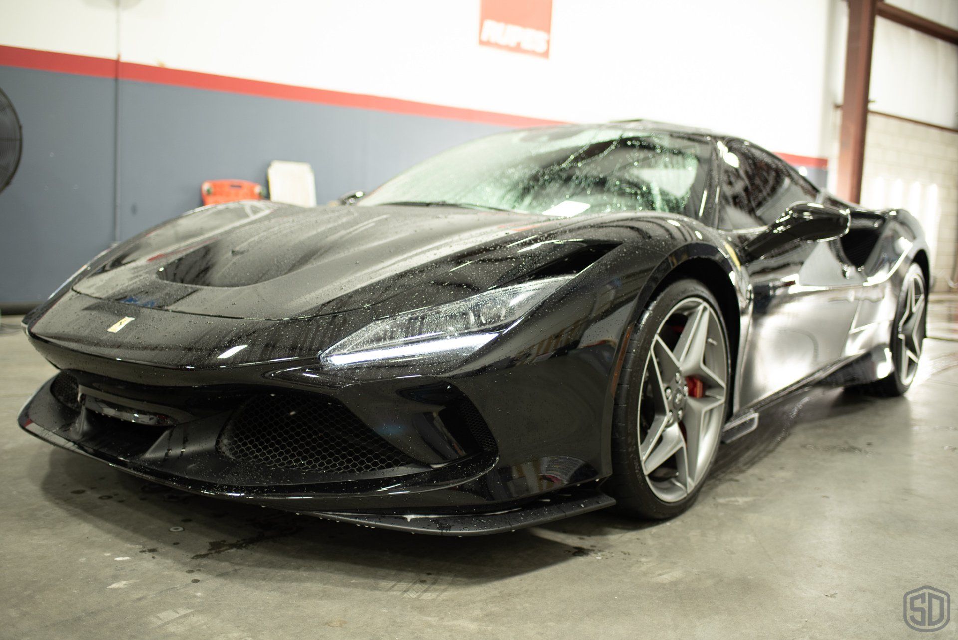Ferrari Nero F8 modesta maintenance detail orlando Florida