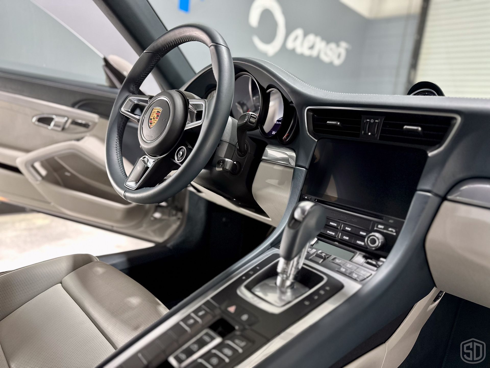 Porsche 911 Carrera Cab 4S Complete Detail and Modesta Ceramic Coating Maintenance interior view Orlando, Florida 