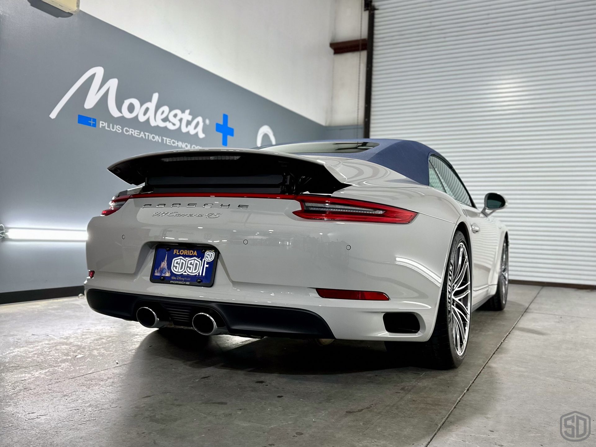 Porsche 911 Carrera Cab 4S Complete Detail and Modesta Ceramic Coating Maintenance rear view Florida 