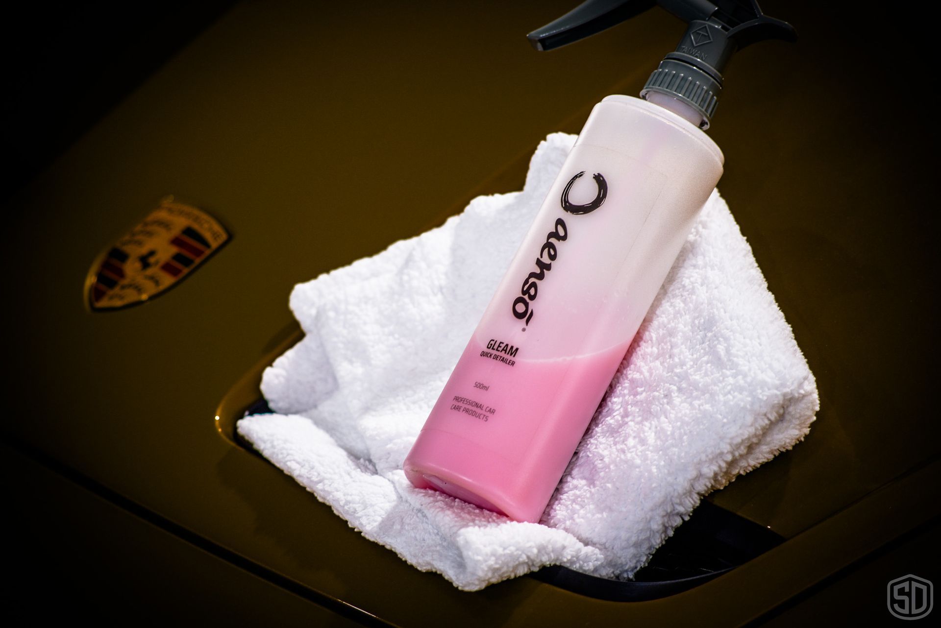 Porsche 911 GT3 Touring Detailing with Aenso Car Care Products close up on hood Orlando, FL
