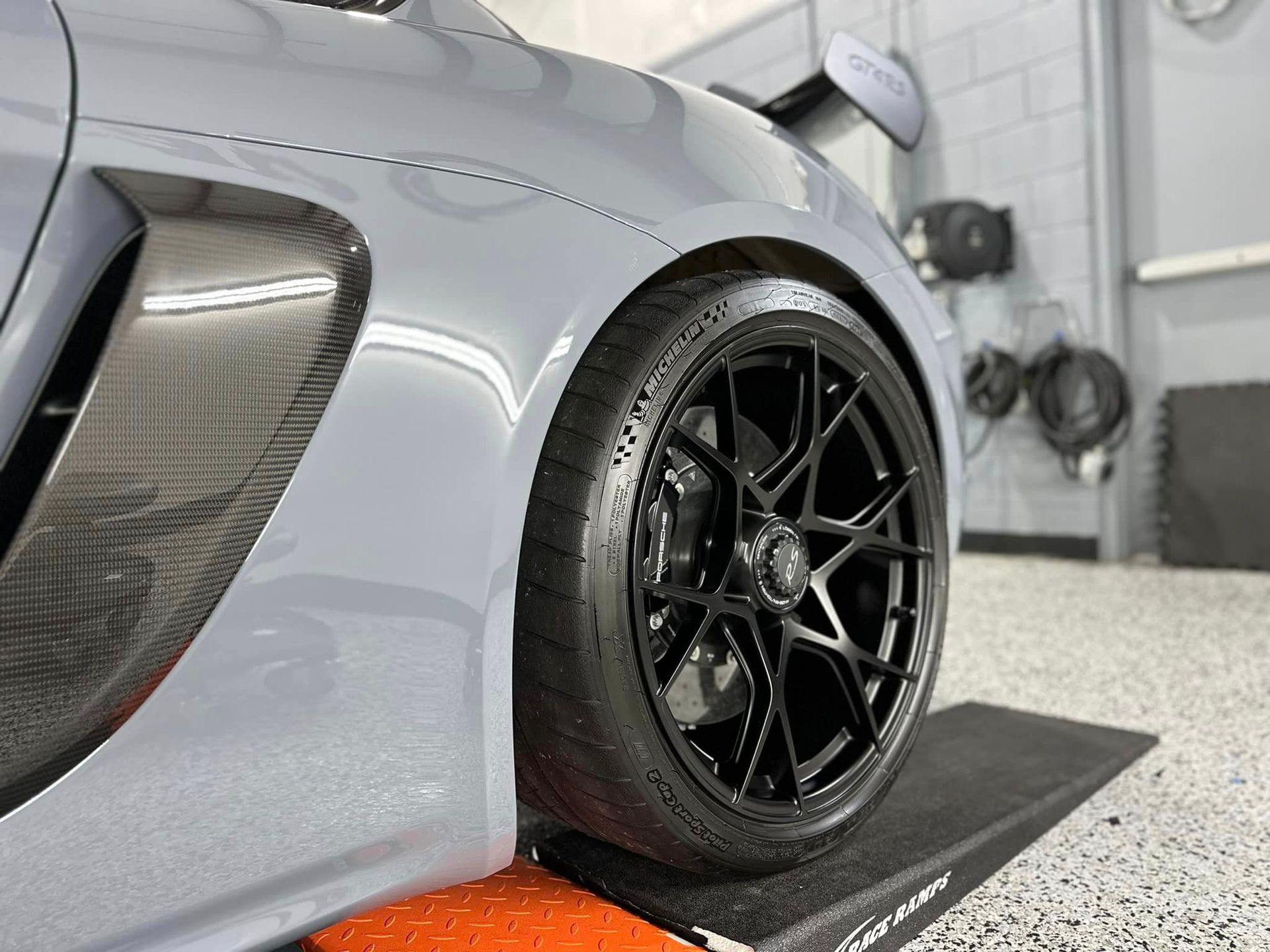 Porsche Cayman GT4 RS Wheels and Calipers Coated with Modesta BC06 High Heat Resistant Glass Orlando, Florida USA