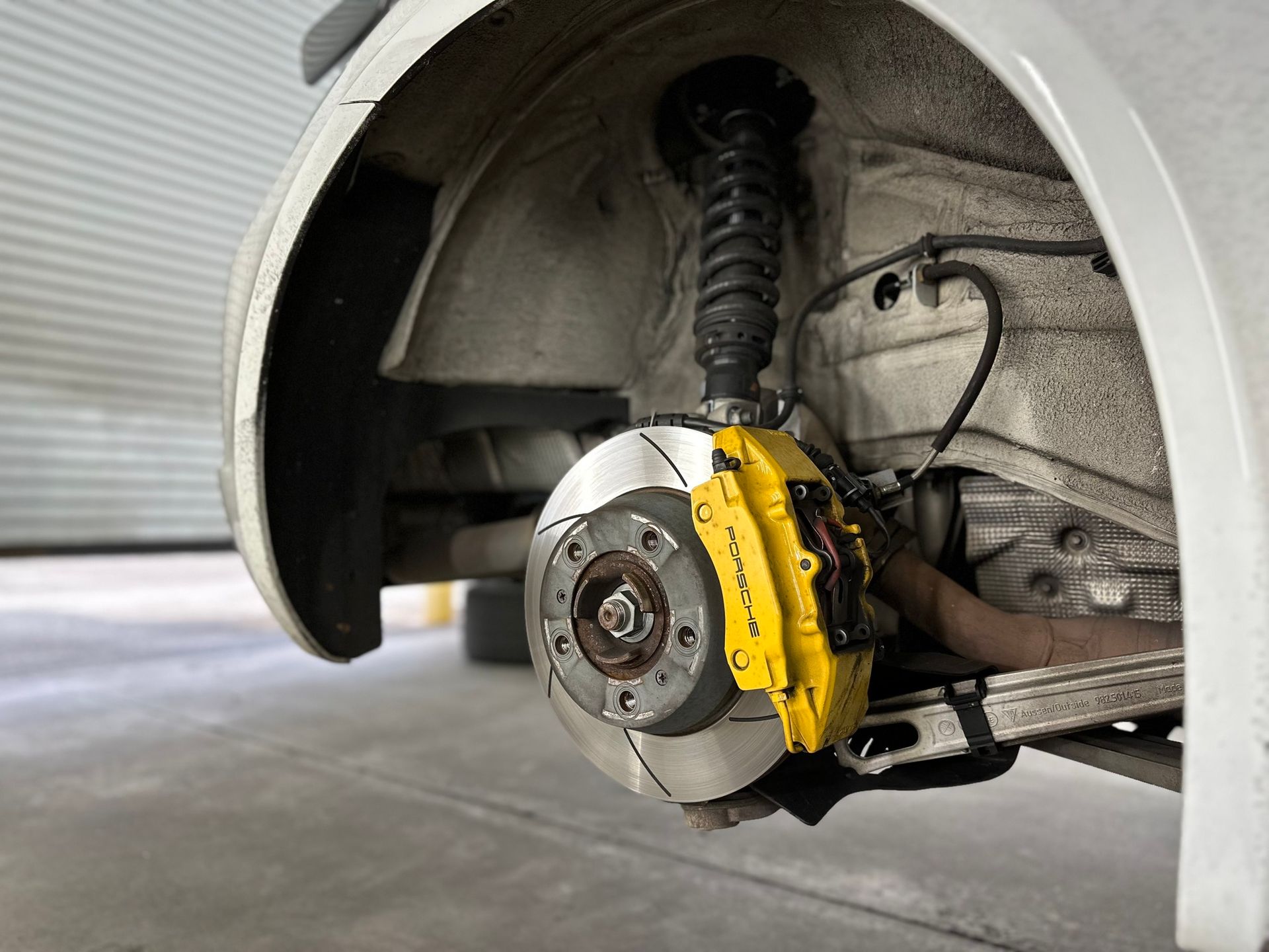 Porsche Cayman S Maintenance Detail with Aenso caliper detail Orlando, Florida USA