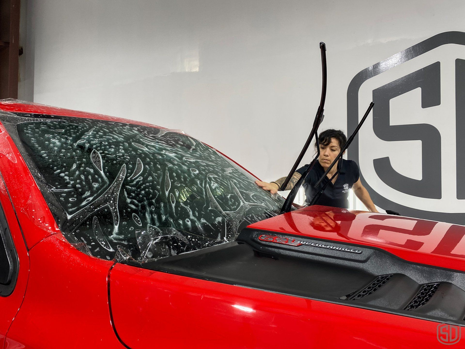 RAM TRX Stek Dynoflex windshield protection film, matte ppf, Modesta BC-04 to the paint work, Plastic trim with Modesta Exterior Plastic Coating Orlando