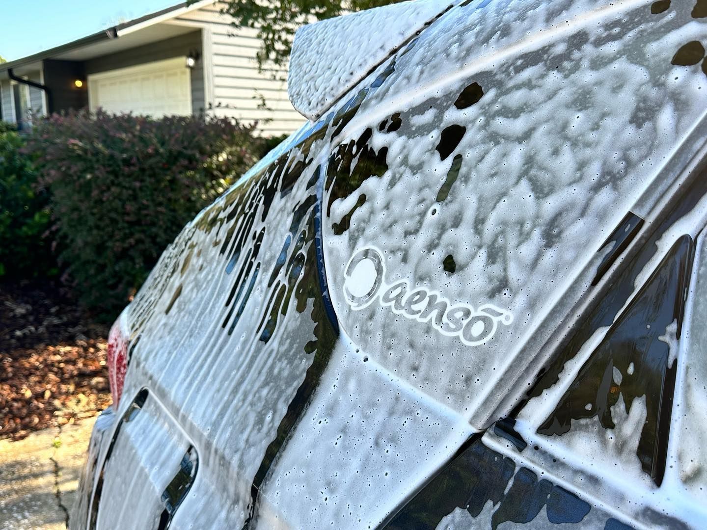 Subaru WRX Car Detailing with Aenso Polaris Foam Soap Florida USA