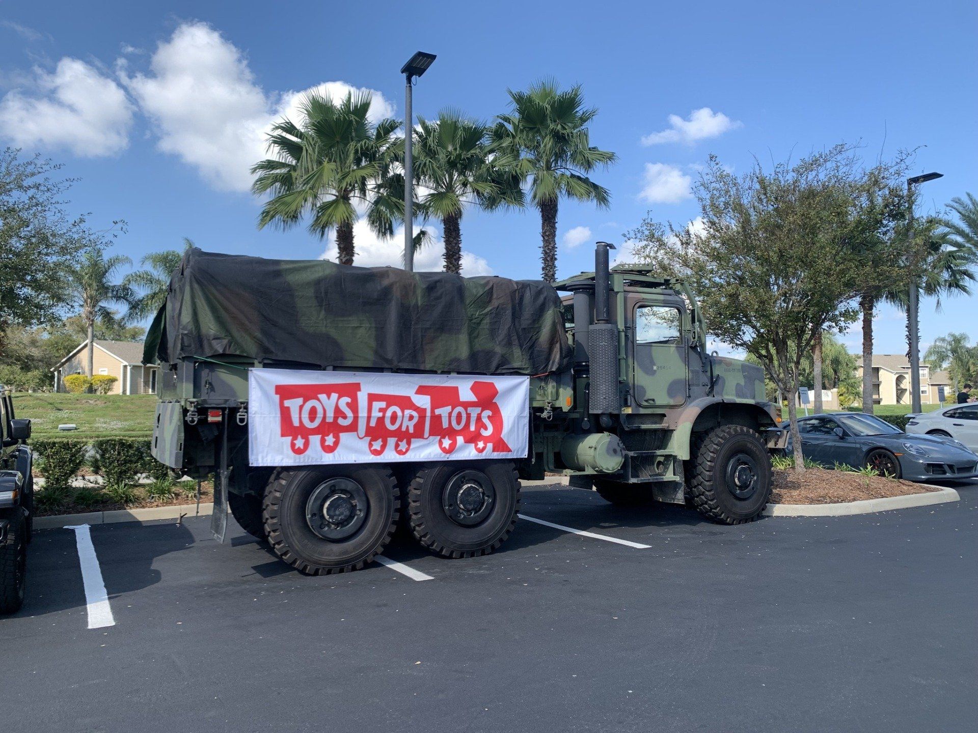 Army truck Toys 4 Tots Rally 2022 Orlando, Florida