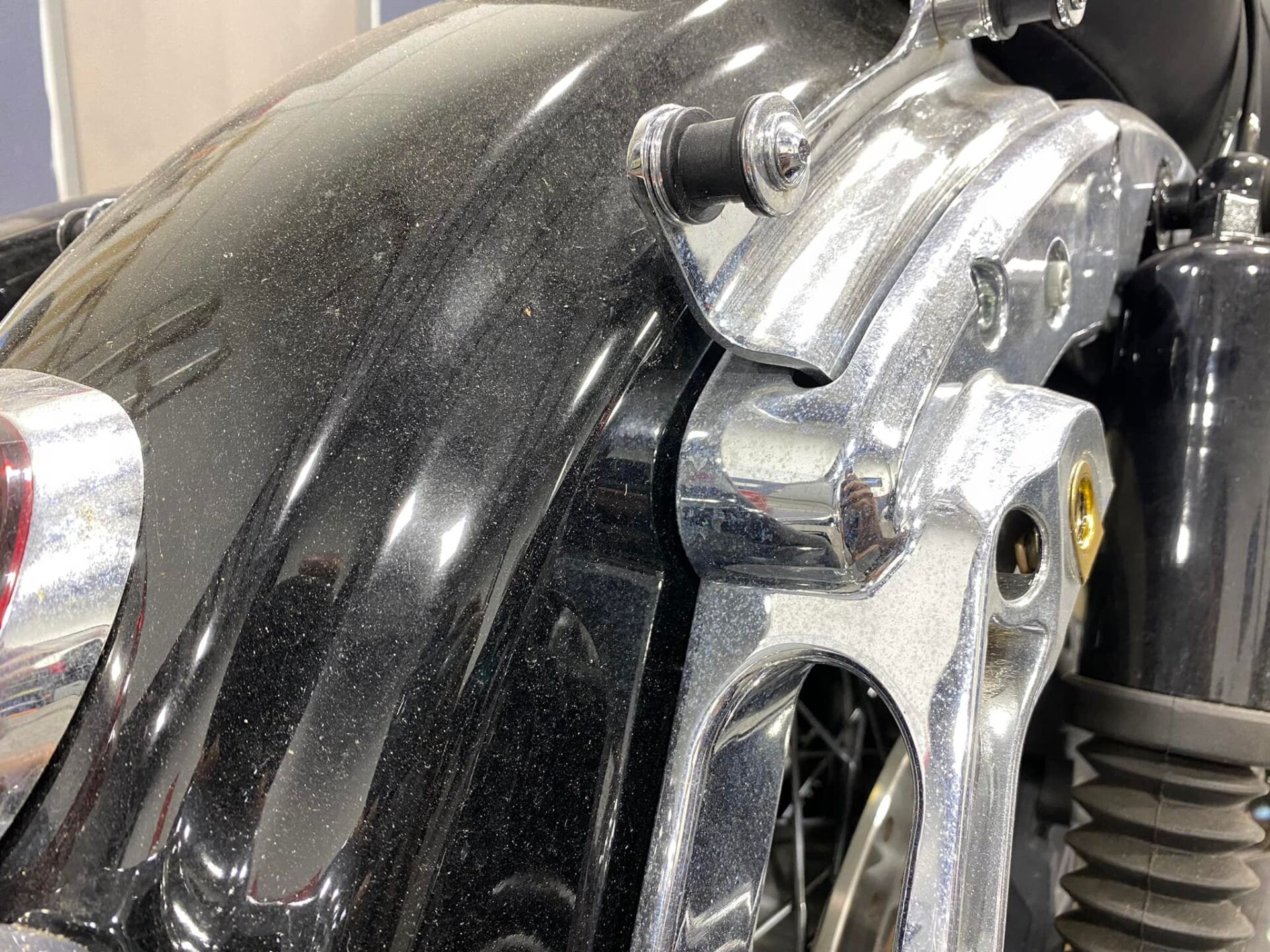 2014 harley davidson road king prepped poliished wrapped and coated close up orlando FL