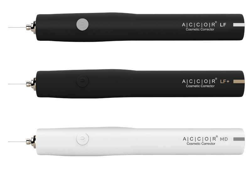 Three different colored pens with the word a cicidir on them