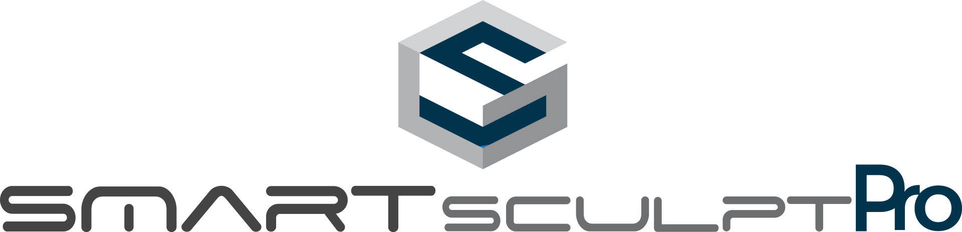 A smart sculpt pro logo with a blue s on a white background.