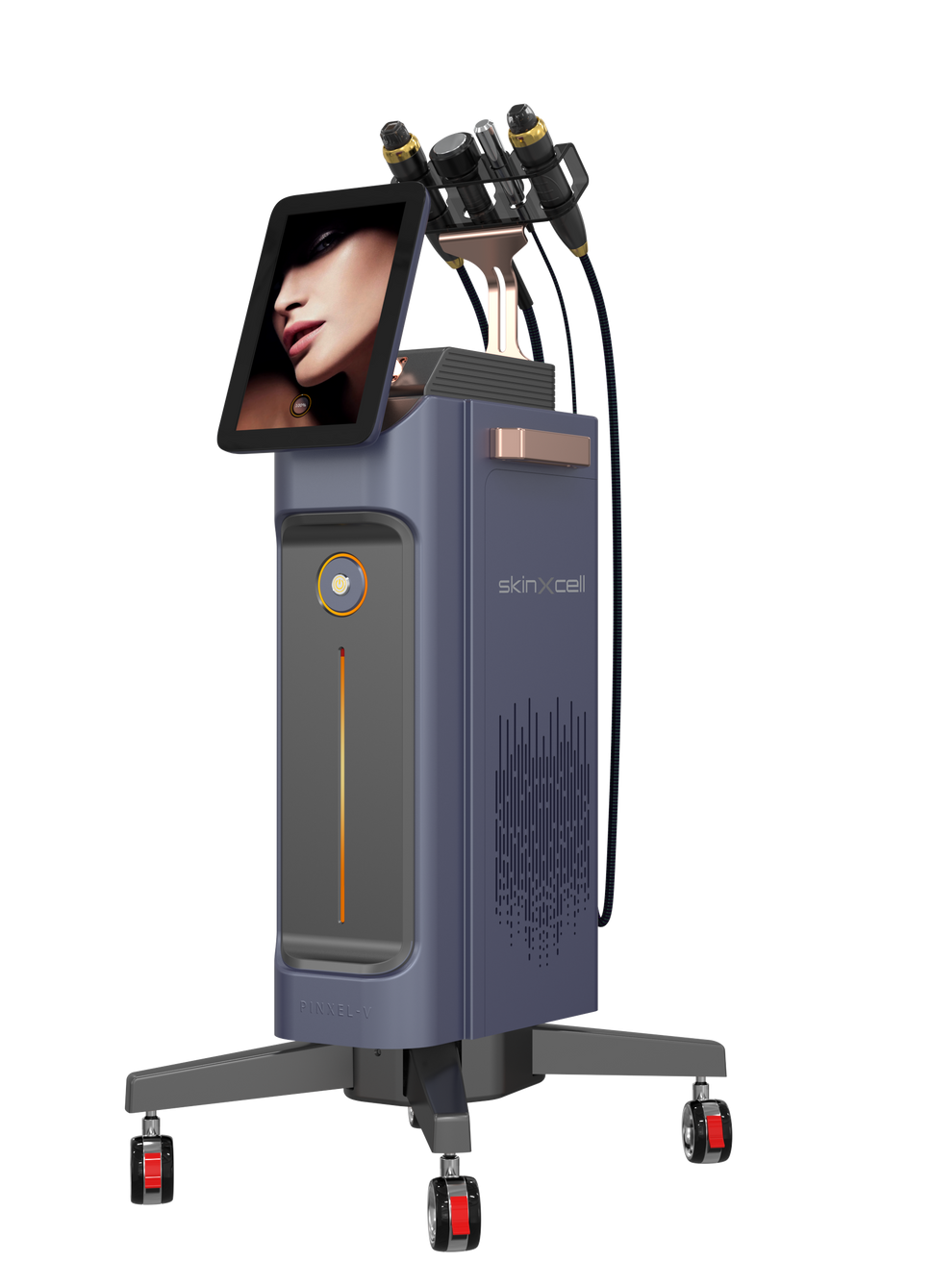 A machine with a picture of a woman on it.