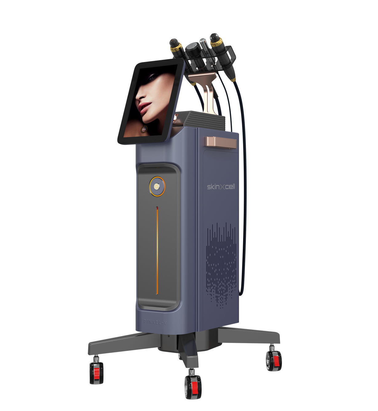 A machine with a picture of a woman on it.