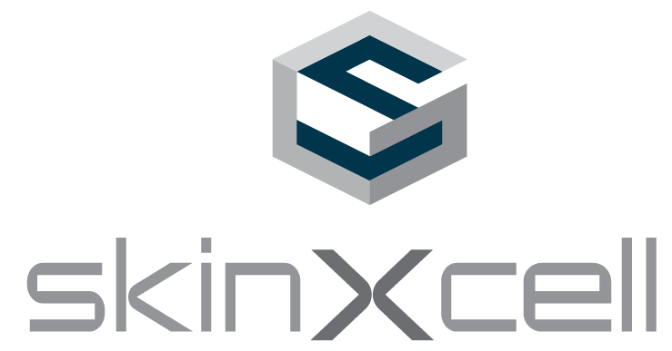The skin x cell logo is a cube with the letter s on it.