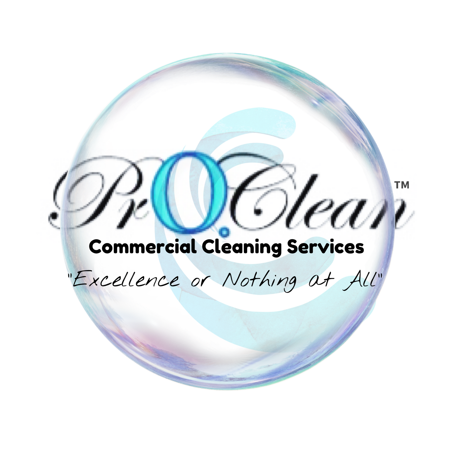 Pro O'Clean logo inside a bubble. Text: 