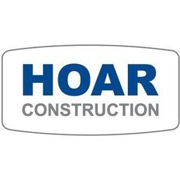 Logo for Hoar Construction: Blue text 