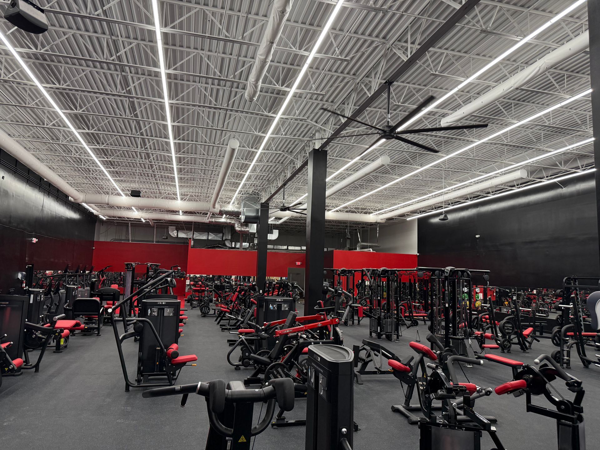 Wide view of Smash Fitness workout floor in Lehigh Acres