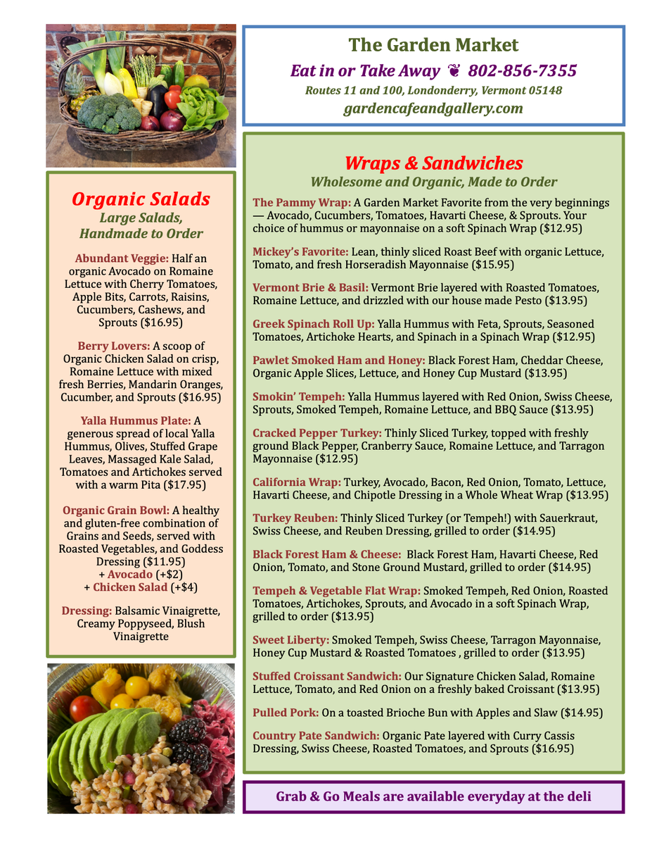 Sandwich Menu