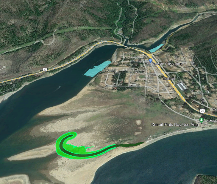 Google Earth view of Alternative 2