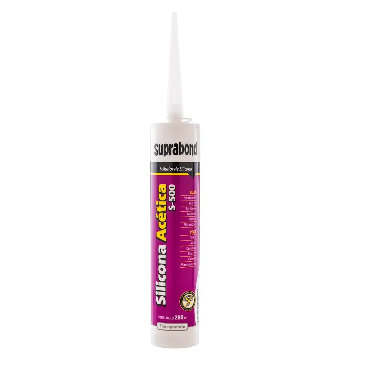 SELLADOR DE SILICONA SUPRABOND ACÉTICA 5-500 TRANSPARENTE 280ML