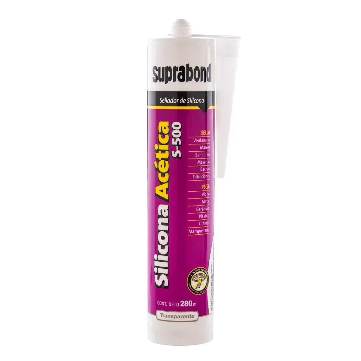 SELLADOR DE SILICONA SUPRABOND ACÉTICA 5-500 TRANSPARENTE 280ML