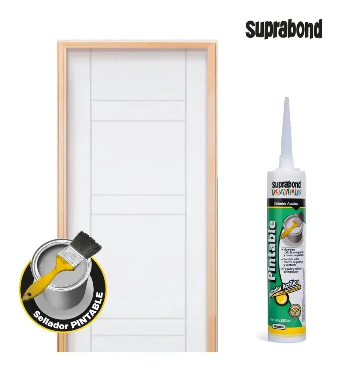 SELLADOR ACRILICO PINTABLE SUPRABOND BLANCO 280ML