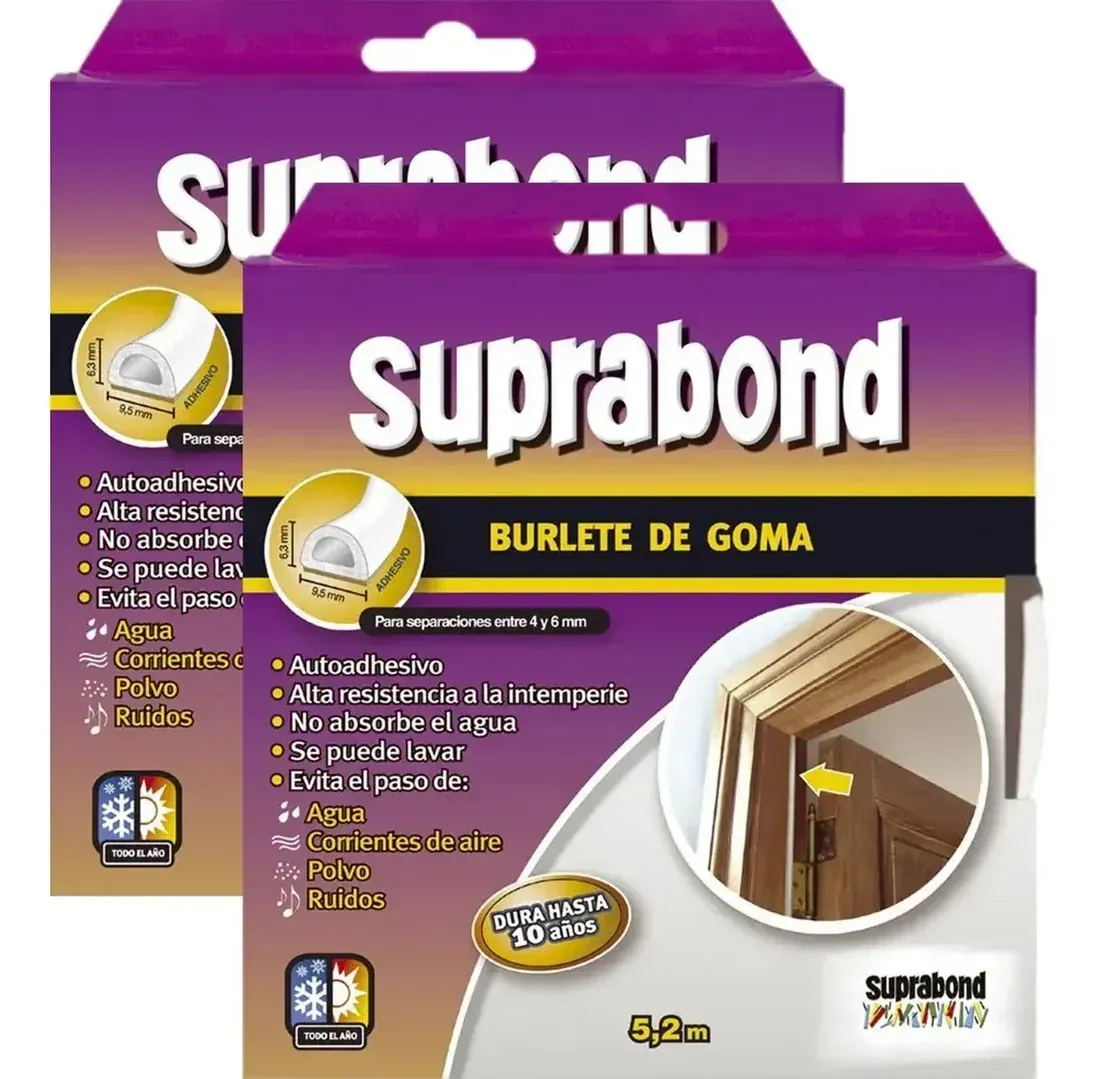 BURLETE AUTOADHESIVO DE GOMA PERFIL D BLANCO