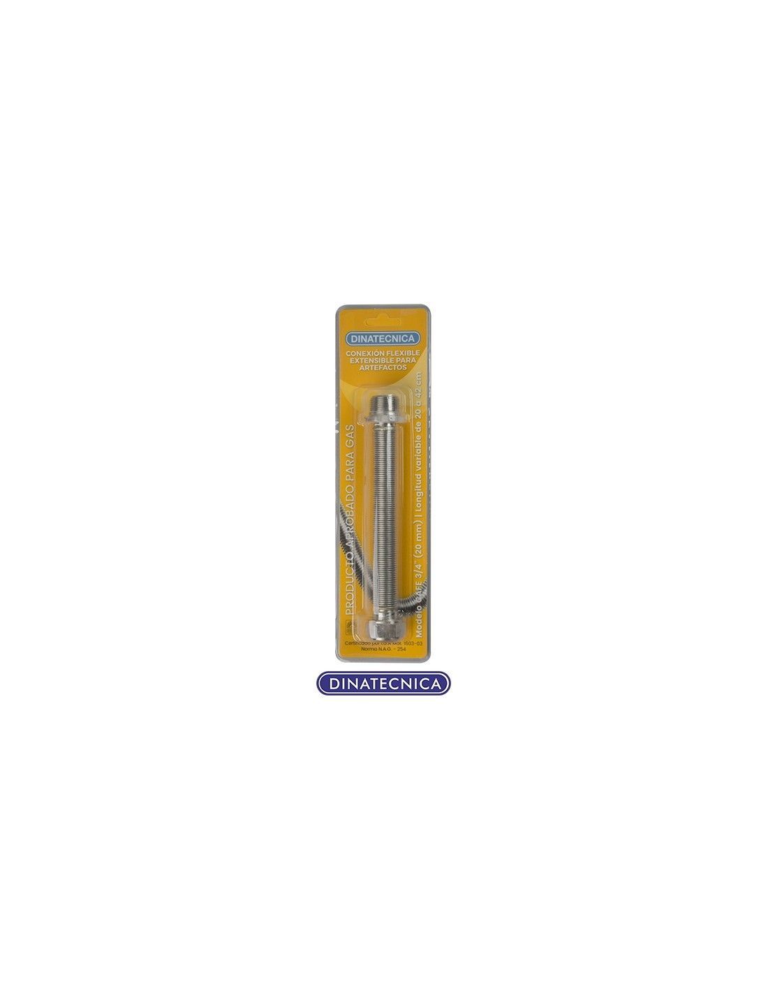 FLEXIBLE GAS EXTENSIBLE CAFE 3/4 20 X 20-42   CM - DINATECNICA