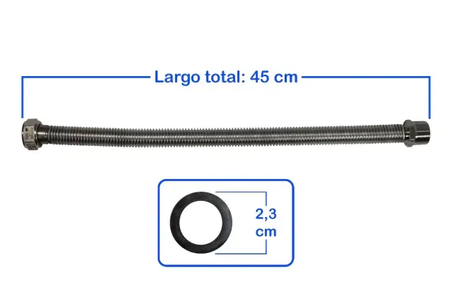 FLEXIBLE GAS CAFIC 3/4 20X45CM- DINATECNICA