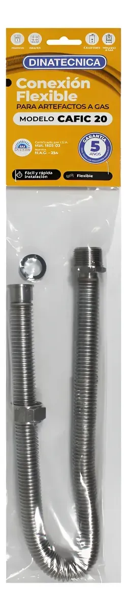 FLEXIBLE GAS CAFIC 3/4 20X60 CM- DINATECNICA