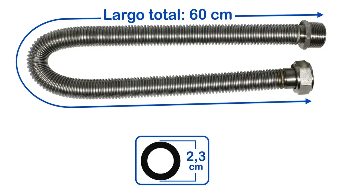 FLEXIBLE GAS CAFIC 3/4 20X60 CM- DINATECNICA