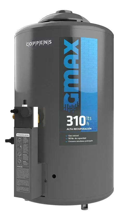 TERMOTANQUE A GAS COPPENS ALTA POTENCIA 50LTS