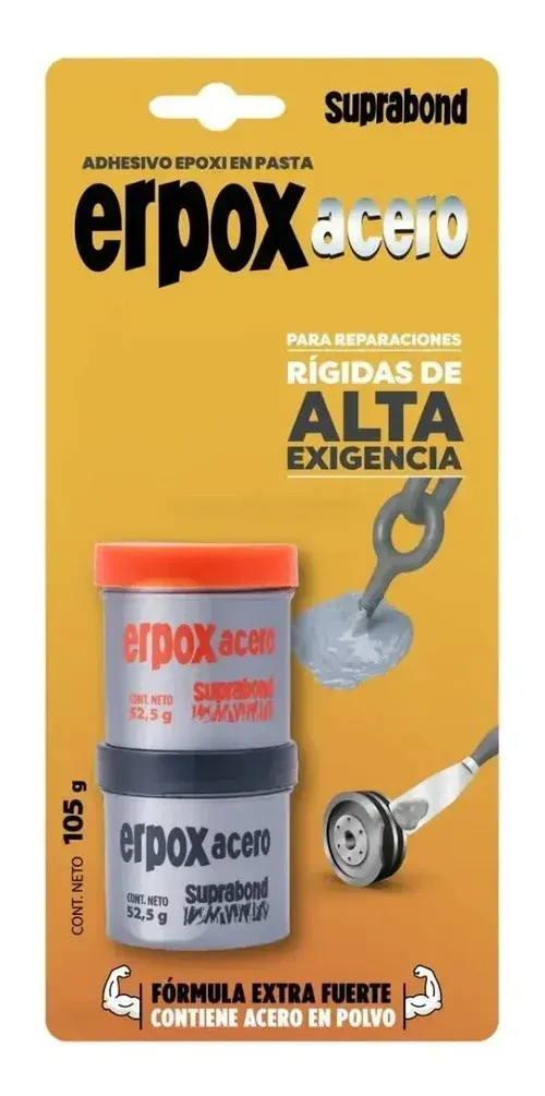 ADHESIVO EPOXI SUPRABOND ERPOX ACERO MAXIMA SOLDADURA 105GR