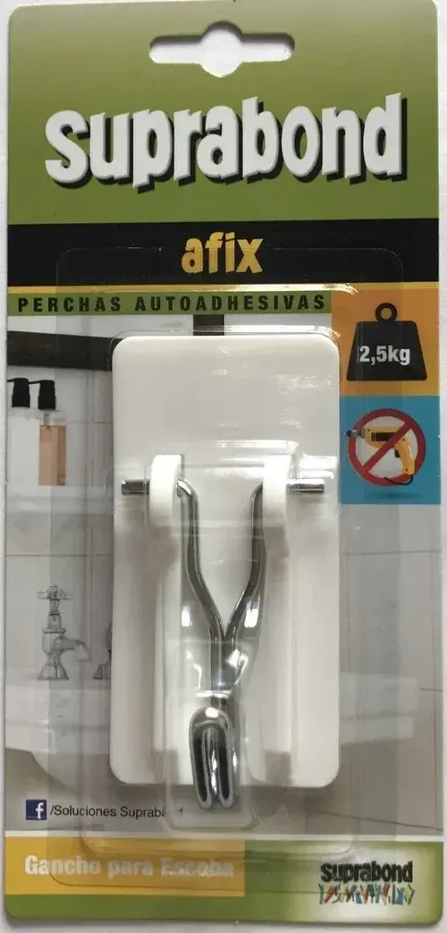 GANCHO AUTOADHESIVO SUPRABOND PLÁSTICO PARA ESCOBAS 2,5KG