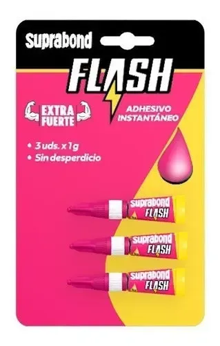 ADHESIVO SUPRABOND INSTANTÁNEO FLASH 1GR X 3 UNIDADES BLISTER