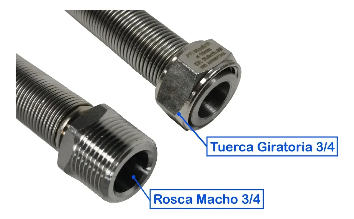 FLEXIBLE GAS EXTENSIBLE CAFE 3/4 20 X 40-105CM - DINATECNICA