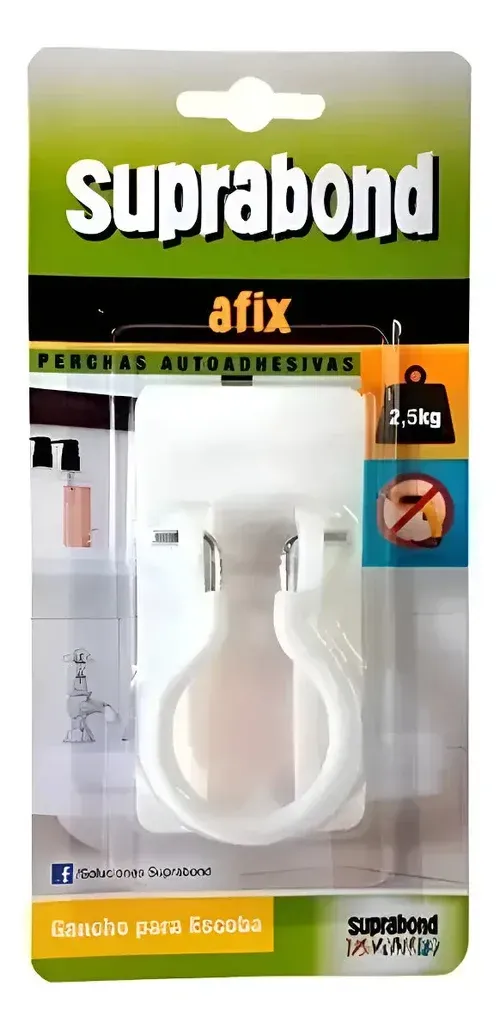 GANCHO AUTOADHESIVO SUPRABOND SUJETA ESCOBAS ARO 2,5KG