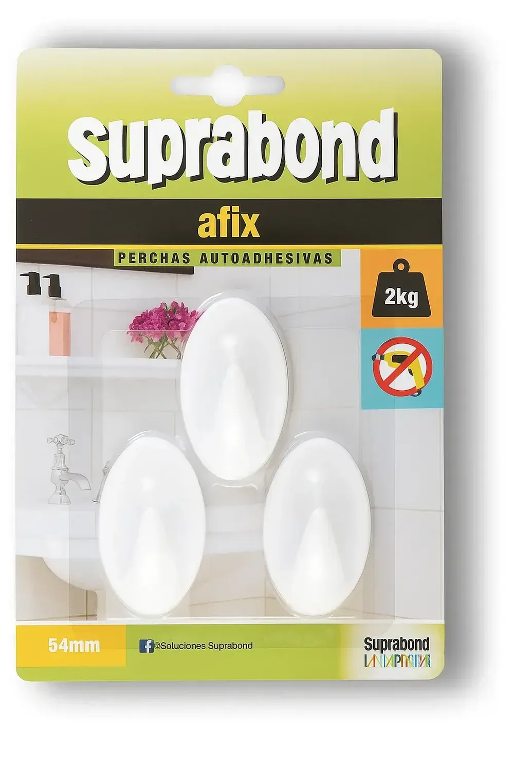 PERCHAS AUTOADHESIVAS SUPRABOND BLANCAS 2KG