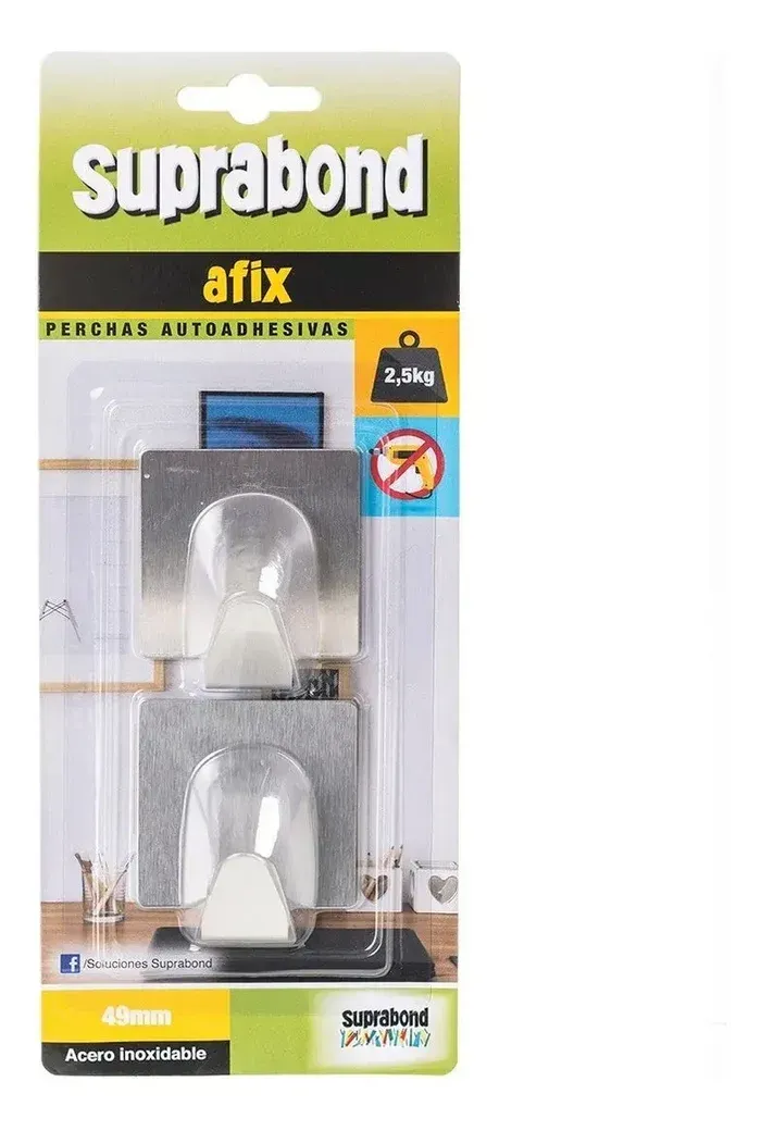 PERCHAS AUTOADHESIVAS SUPRABOND ACERO INOXIDABLE 2,5KG