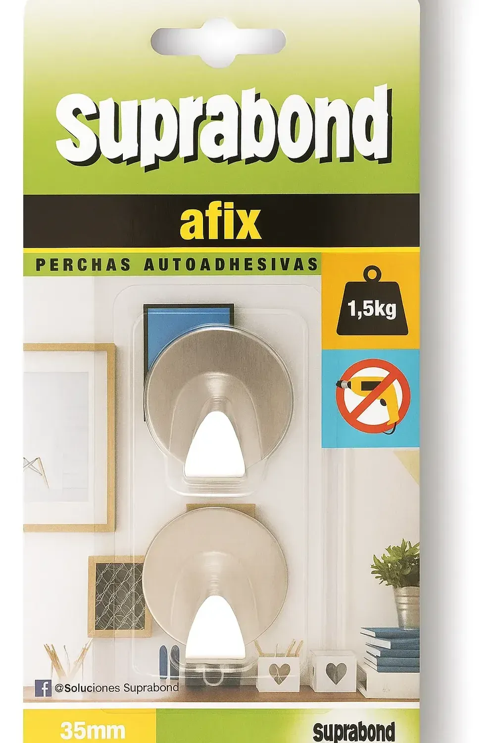 PERCHAS AUTOADHESIVAS SUPRABOND ACERO INOXIDABLE 1,5KG