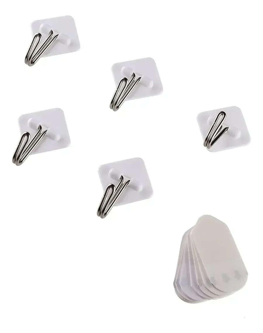 PERCHAS AUTOADHESIVAS SUPRABOND REMOVIBLES 33MM BLANCAS X 5UN