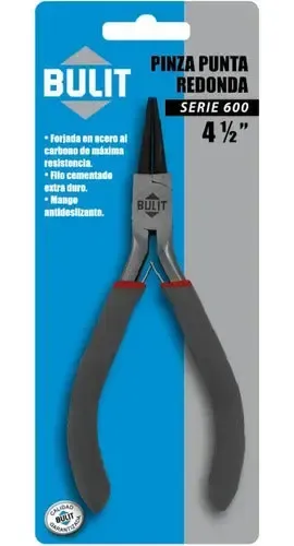 PINZA DE PRECISIÓN BULIT PUNTA REDONDA- SERIE 600  4-1/2