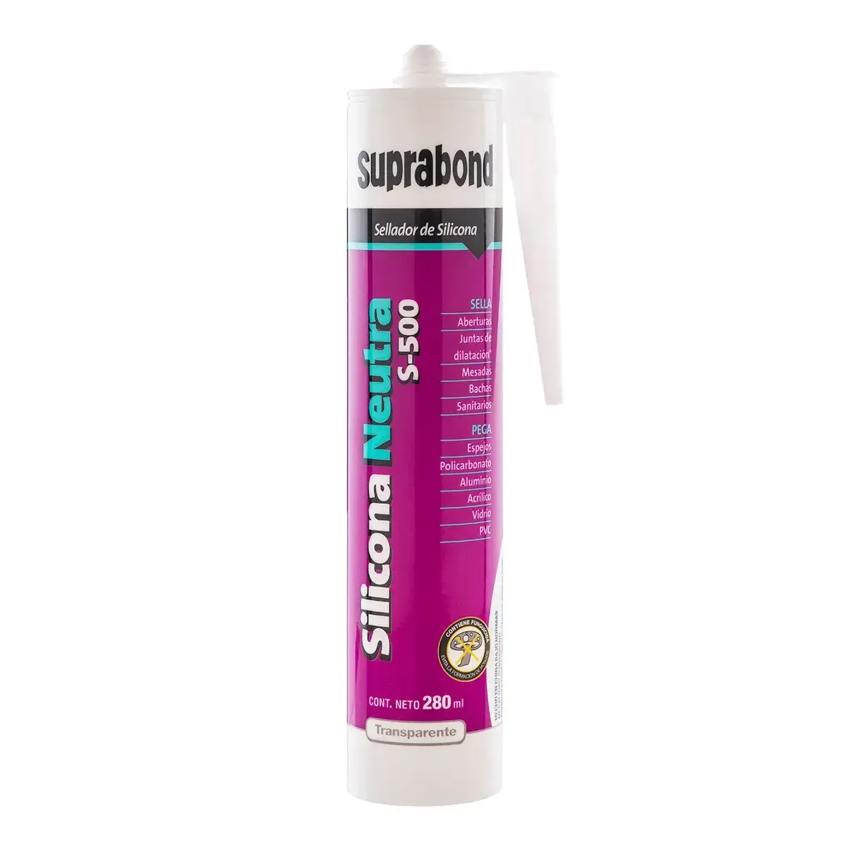 SELLADOR DE SILICONA SUPRABOND NEUTRA S-500 TRANSPARENTE 280ML