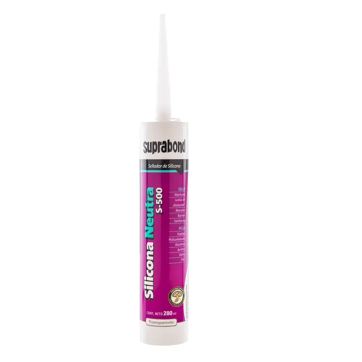 SELLADOR DE SILICONA SUPRABOND NEUTRA S-500 TRANSPARENTE 280ML