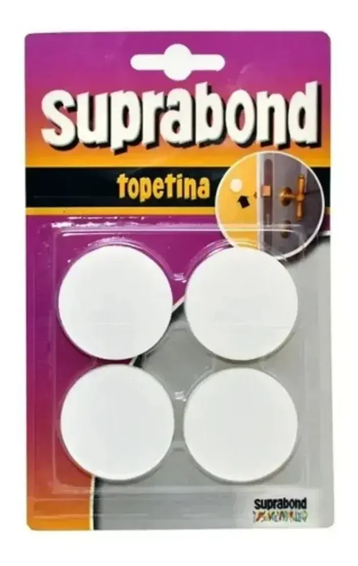 TOPETINA SUPRABOND DE GOMA REDONDA BLANCA 4 UN.