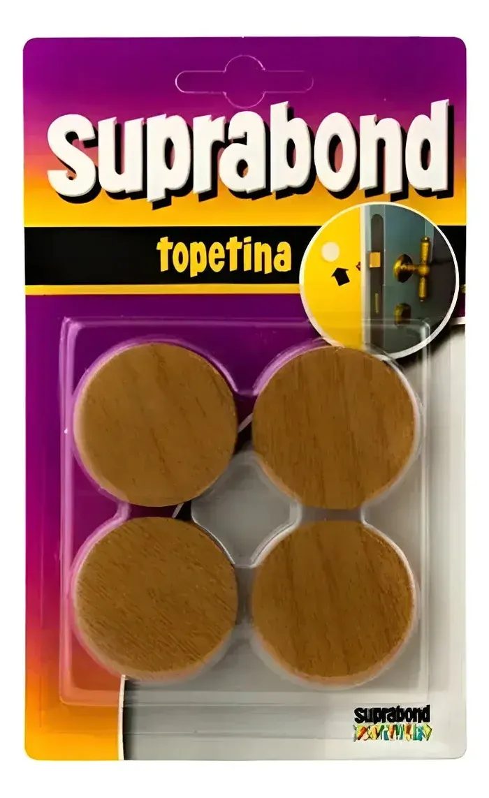 TOPETINA SUPRABOND DE GOMA REDONDA SIMIL MADERA 4UN