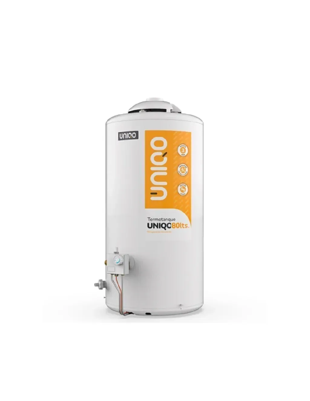 TERMOTANQUE UNIQO MULTIGAS 80LTS ALTA RECUPERACIÓN