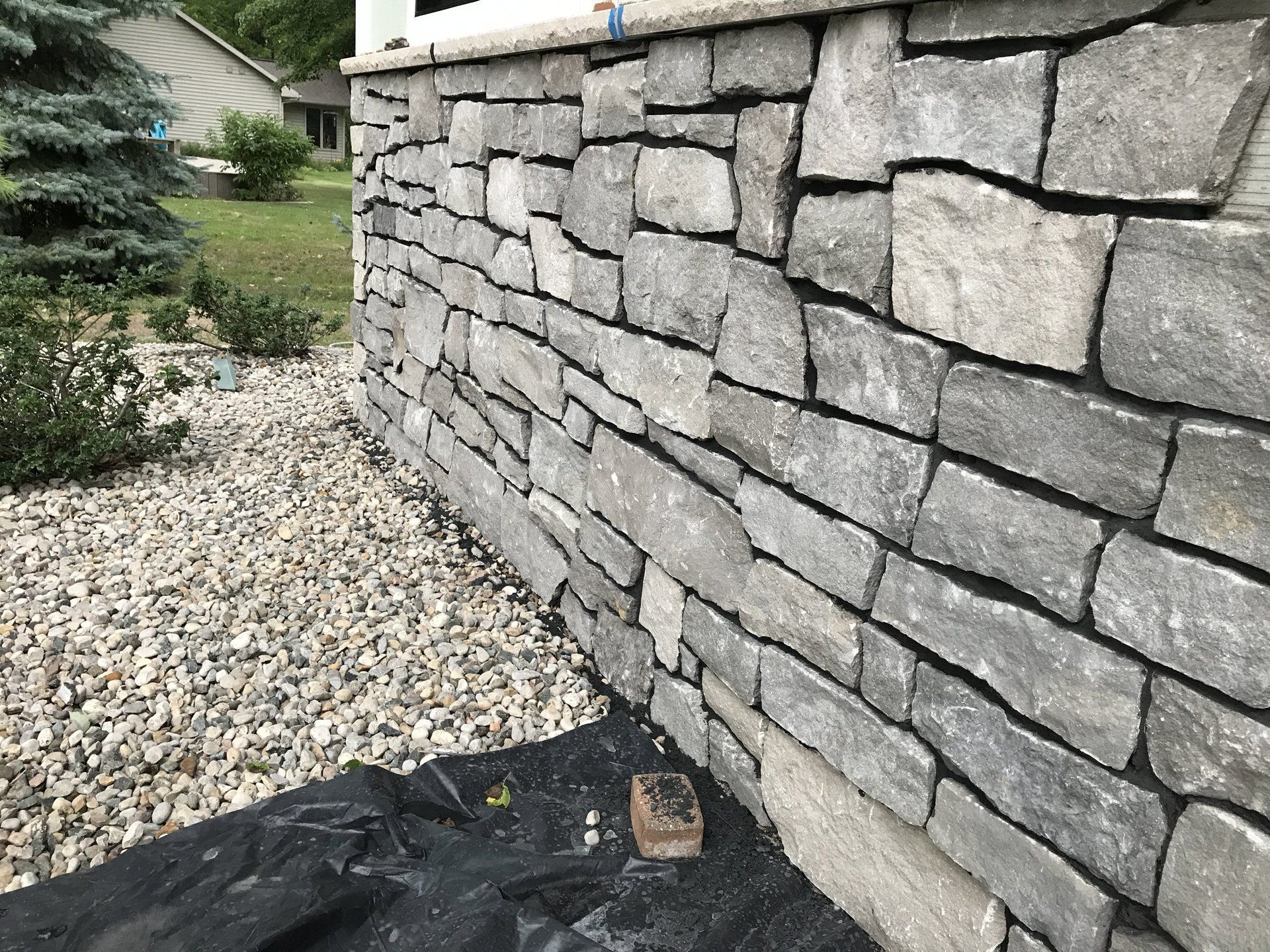 New Retaining Wall in
